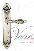 Дверная ручка Venezia на планке PL90 мод. Casanova (натур. серебро + чернение) проходн