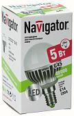 Лампа светодиодная Navigator NLL-G45-5-230-2.7k-E14 (теплый свет, 5 Вт, 230В)